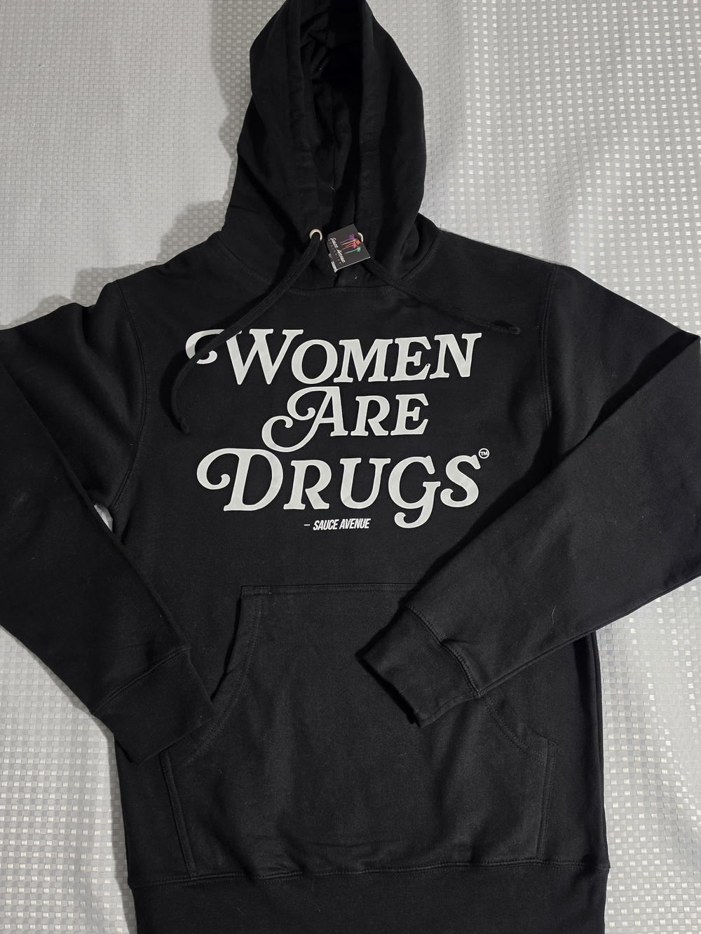 Sauce Avenue "Women Are Drugs" Black Hoodie - Size Small NWT